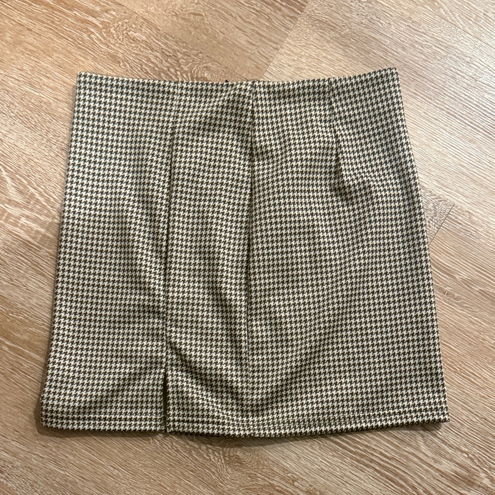 SHEIN Brown Houndstooth Mini Skirt